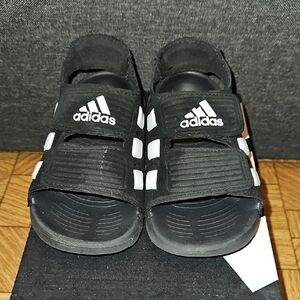 Adidas Kids Black and White Sandals